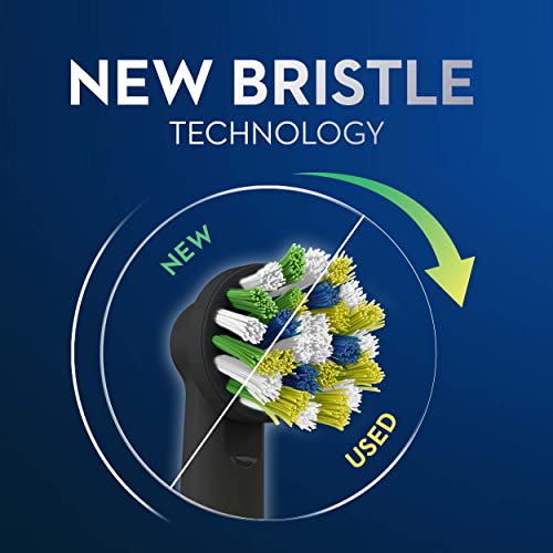 Oral-B Cross Action Electric Toothbrush Replacement Brush Heads, Black, 3 Count (Pack of 1)