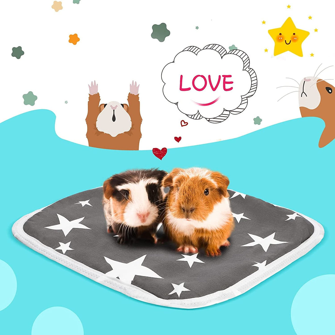 8 Pieces Guinea Pig Pee Pads Guinea Pig Fleece Bedding Highly Absorbent Washable and Reusable Training Pads Cage Liners for Small Animals Hamsters Bunnies, 12 x 12 Inch