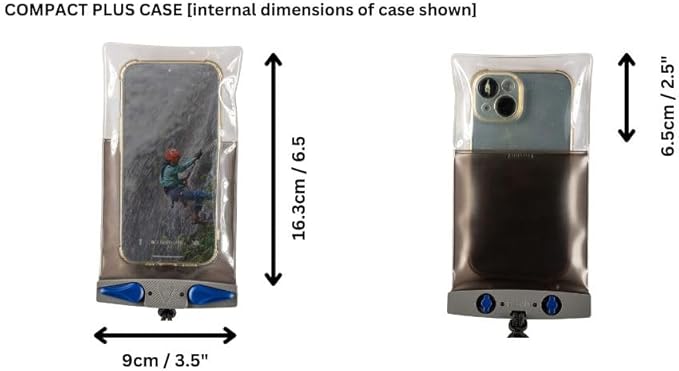 Aquapac Waterproof Phone Case, Small, Grey, Lanyard, iPhone and Android, Made in The UK, Hiking, Mountain Biking, Running Accessory, Travel Essential, 5 Year Warranty. IPX8 Certified to 30 ft deep.