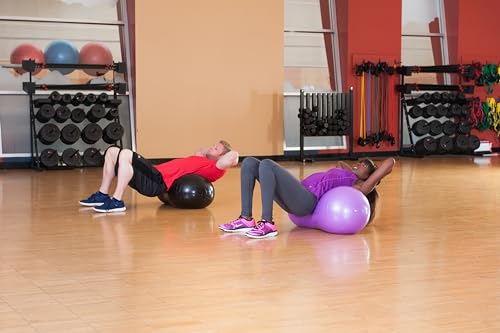 Black Mountain Products Black Peanut Stability Yoga Ball with Foot Pump 1000Lb Static Weight Capacity