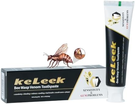 Bee Wasp Venom Toothpaste for Bleeding Gums,Gingivitis Treatment Repair,Sensitive Teeth,Mouth Sores,Plaque -150 MIN Breath Fresheners - 3.7 OZ(1 Pack)