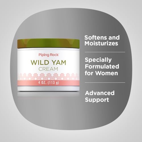 Piping Rock Wild Yam Cream | 4 oz | for Men and Women | Non GMO, Gluten Free