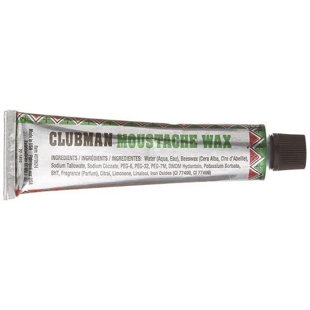 Clubman Moustwax W/Brush Brown (2 Pack)