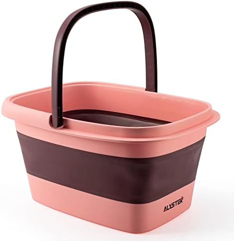 Collapsible Soak Tub with Handle For Foot Spa, Pedicure, Foot Soak Bath 15L/4 Gallons Massager Basin for Dry Cracked Feet, Home Spa Treatment