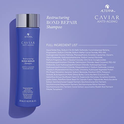 CAVIAR Anti-Aging Restructuring Bond Repair Shampoo | For Brittle, Damaged and Split Ends | Repairs, Strengthens & Protects Damaged Hair | Sulfate Free