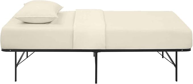 4-PC Cot Sheet Set - 28x75, 100% Cotton Fitted Sheet - Perfect for Narrow Twin/RV Bunk/Camping Cot/Guest Bed Replacement, Fits Up to 4-8" Deep Mattress - Ivory Solid