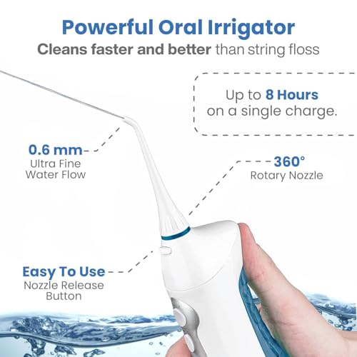 AquaSonic Home Dental Center Rechargeable Power Toothbrush & Smart Water Flosser - Complete Family Oral Care System - 10 Attachments and Tips Included - Various Modes & Timers (White)