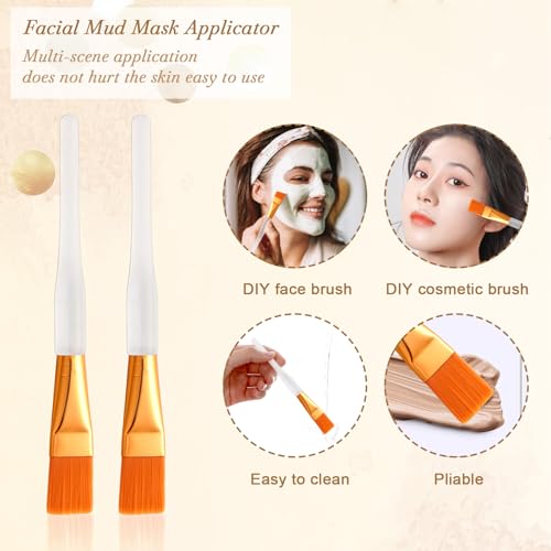 18 Pcs Esthetician Supplies for Facials Set 6 Gold Facial Bowls Esthetician 6 Facial Brushes Esthetician 6 Flat Brushes Face Mask Cosmetic Applicators for Women Facial Mask Mixing Kit Facial Tools