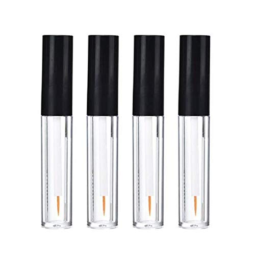 Aeyistry 4 Pcs 5Ml Transparent Plastic Empty Eyeliner Tube,Eyelash Extension Liquid Storage Holder Container,Diy Makeup Tool