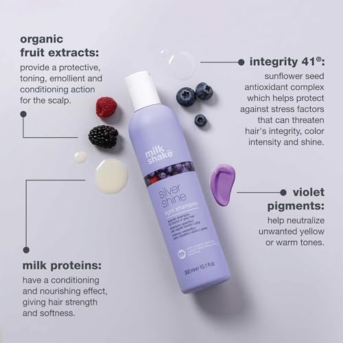 milk_shake Silver Shine Light Purple Shampoo for Blonde Hair