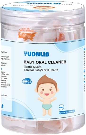 96PCS Baby Tongue Cleaner, Disposable Baby Toothbrush Soft Gauze Oral Cleaning Stick Infant Mouth Cleaner for 0-36 Months Newborn Dental Care