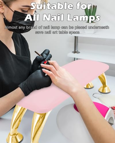 Arm Rest for Nails, Largest Nail Arm Rest Hand Rest for Nails Tech, Non-slip Manicure Hand Rest Pillow, Made of Real Microfiber Leather