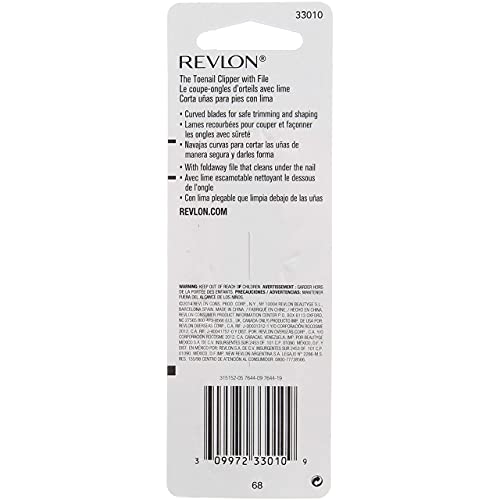 Revlon Toenail Clipper, 1 ea (Pack of 2)