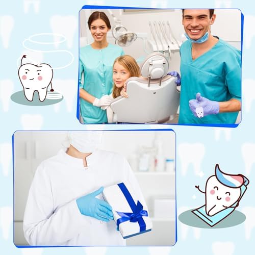 48 Pcs Mini Dental Floss Keychain Bulk Tooth Shaped Portable Teeth Floss Cleaning for Homeless Party Favors Travel Donated Gifts Teeth Cleaning Oral Care Mint Flavor 15 M /16. 4 Yard