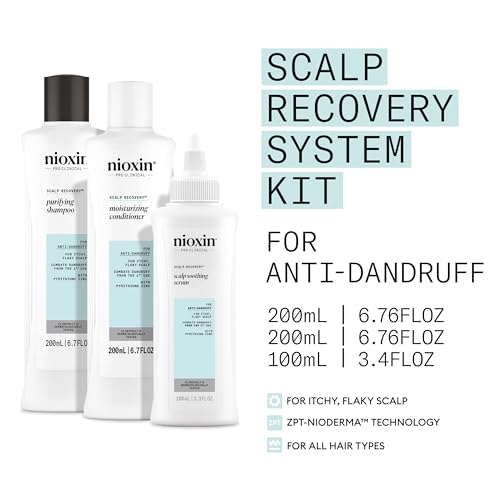 Nioxin Scalp Recovery Anti-Dandruff System Kit | For Itchy & Flaky Scalp | Pyrithione Zinc | Trial Size