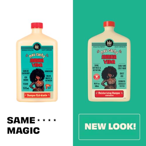 Lola From Rio - Meu Cacho Minha Vida - Hydrating Shampoo For Defined, Soft, Vibrant Curls, Nourishing, Mousturizing, Paraben, Sulfate-free 16.9 Fl Oz