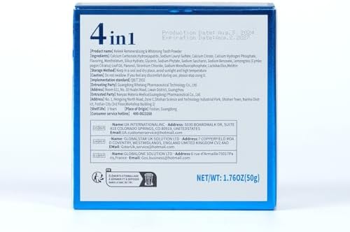 7 Benefits Hydroxyapatite Remineralizing Tooth Powder - Natural Teeth Whitening Powder Toothpaste - 1.76OZ(1 Pack)