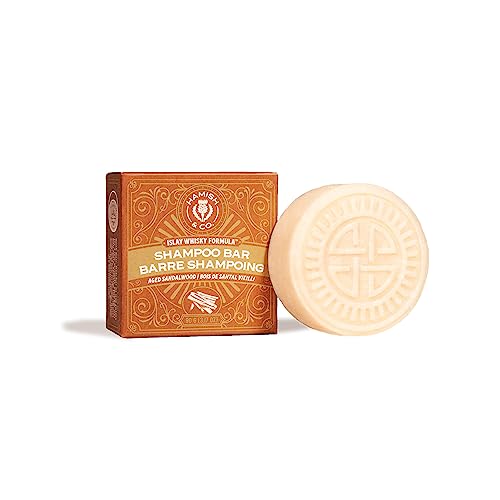 Viori Hamish & Co. Shampoo Bar - Aged Sandalwood - Shampoo for Men - Handcrafted with Scottish Islay and Whiskey Infused - Made from Natural Ingredients - Sulfate, Paraben, Cruelty, and Plastic-Free
