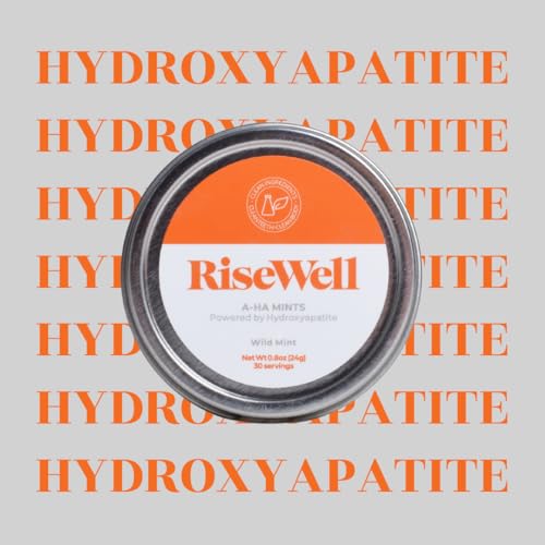 RiseWell a-HA Mint - Xylitol Mints for Dry Mouth - Hydroxyapatite Sugar Free Breath Mints - Promotes Remineralization and Freshens Breath, On-The-Go Oral Mint, 30 Count