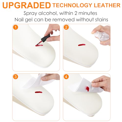 Arm Rest for Nails Tech Upgraded 10° Inclined, U-Shaped Manicure Nail Arm Rest Stand, Nail Armrest for Nail Tech Hand Rests with Aluminum Alloy Holder Non-Slip