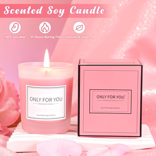 Birthday Gifts for Women, 12 PCS Unique Relaxing Spa Self Care Box Get Well Soon Gifts Baskets, Mothers Day Gifts for Mom, Wife, Girlfriend, Friends, Her Fantasy Box (Pink)