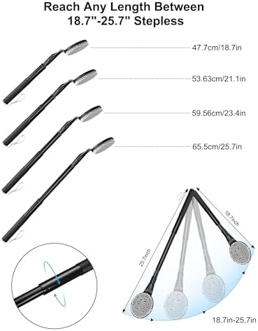 Back Scrubber Anti Slip for Shower, 25.7” Telescopic Back Bath Brush for Shower, Back Scrubber, Exfoliation and Improved Skin Health for Elderly with Limited Arm Movement, Disabled