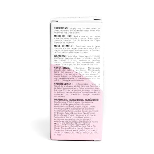 Probelle Illuminating Nail Concealer, Sheer Long Lasting Brightening Nail Polish for yellowing discolored nails, perfect finish for damaged nails with imperfections, Vegan, Gluten Free, Lilac Glow