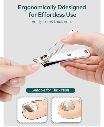 MR.GREEN Ingrown Nail Clippers, Slanted Curved Blade Nail Clippers for Ingrown Nails, Toenail Clippers for Thick Nails, Medical Grade Stainless Steel Professional fingernail Clippers For Men And Women