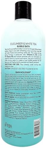 Vitabath Cucumber & White Tea Bubble Bath Rich Foaming Bubbly Soak & Relaxing Aromatherapy Moisturizing & Nourishing Indulgent Suds for Women & Men All Skin Types - 33.8 fl oz