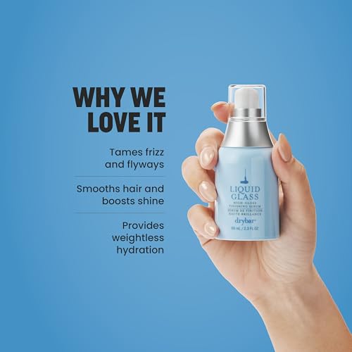 Drybar Liquid Glass High-Gloss Finishing Serum | Use Post-Blowout to Reduces Frizz, Tames Flyaways, and Provides Weightless Hydration to Hair while Adding Shine, Vegan & Cruelty-Free