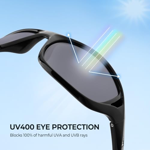 KastKing Dugan Polarized Sport Sunglasses for Men and Women, Ideal for Driving Fishing Cycling Running, UV Protection