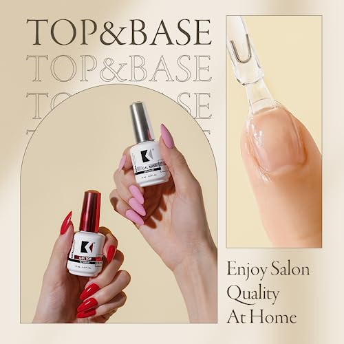 KUPA Gelfinity - Soak Off Gel - Base & Glossy Top & Matte Top Coat (No-Wipe) 0.5 Fl Oz