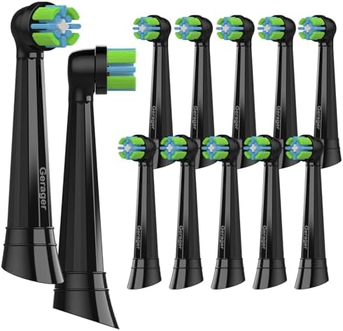 12 Pack Toothbrush Replacement Heads Compatible with Oral B iO, Replacement Heads for Oral B iO 3 4 5 6 7 8 9 10 Series Electric Toothbrushes, Black