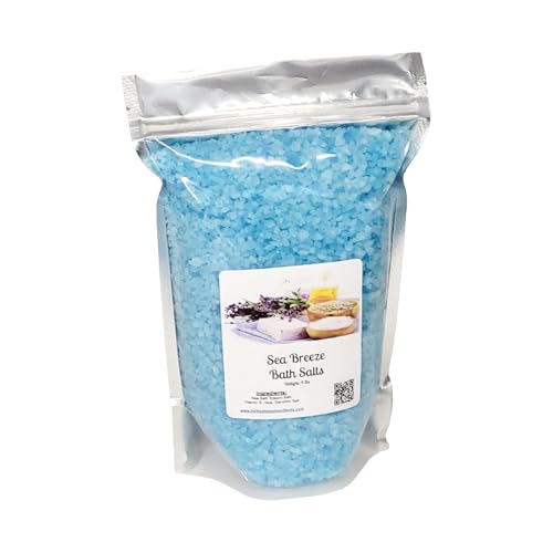 Bath Salts | 4lb Bag (64 oz.) | Sea Breeze Scent | Epsom Salt | Sea Salt | Bathing | Body Care | Beauty | Relaxation | Spa | Pedicure | Manicure