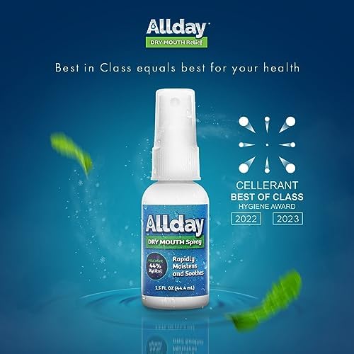 Allday Dry Mouth Spray - Maximum Strength Xylitol, Fast Acting, Non-Acidic (Pack of 2)