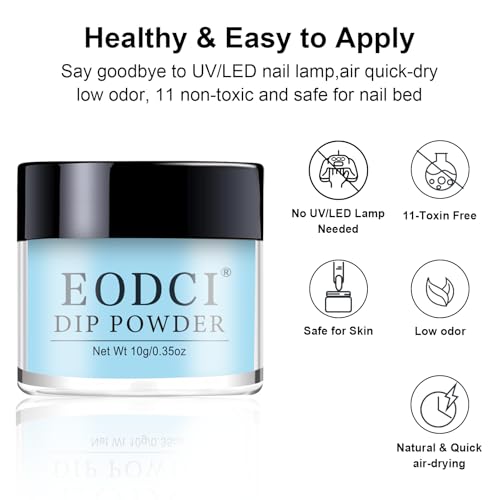 Summer Dip Powder Nail Kit Starter, 20 Neon Bright Blue Yellow Colors with Dipping Powder Base/top Coat Activator Liquid Set No Needed Nail Lamp Curing for French Nail Art Salon DIY Home