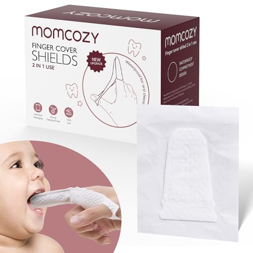 Momcozy Baby Finger Toothbrush, Wipes Toothbrush, Tongue Cleaner & Gum Wipes - 30 Count