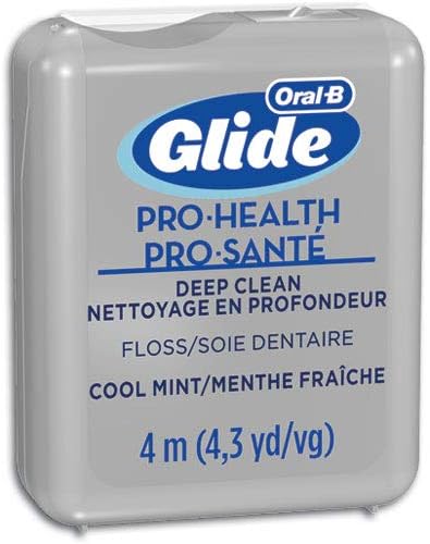 Glide Deep Clean Floss Cool Mint 4m (4, 3 yd/vg) (Pack of 12)