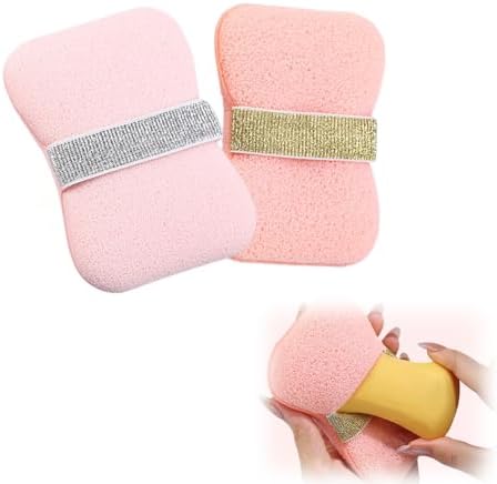 Bath Soap Sponge 2025 New Bath Sponge Soap Pouch for Rich Bubbles, 2 Pack Soap Bag with Different Levels of Roughness: Deep & Gentle, Bar Soap Saver Pocket Body Scrubber Shower Sponge Loofah (D)