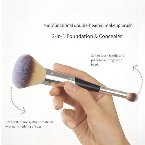 Concealer Contouring Palette, 16 Colors Medium to Dark Color Corrector Combination Cosmetics Powder Palette with Brush, Cover Dark Circles, Bruises, Age Spots, Blemish, Vegan & Cruelty Free