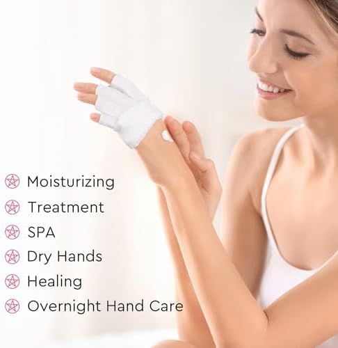 4 Pairs White Cotton Gloves, Fingerless, 100% Pure Cotton, Touchscreen, Moisturizing, One Size Fits Most, Dry Hands, Eczema Gloves