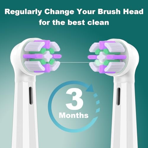 8 Pack IO Replacement Heads Compatible with Oral B IO, for Oral B IO 2/3/4/5/6/7/8/9/10 Series Electric Toothbrushes, Medium Softness for Protect Teeth and Gums, Black/White