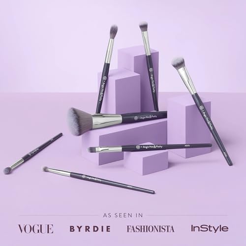 BK BEAUTY BRUSHES - ANGIE HOT & FLASHY Brush Set (7PC) - Viral Under-Eye Concealer, Eye Shadow, | Bronzer, Blush & Highlighter Makeup Brushes