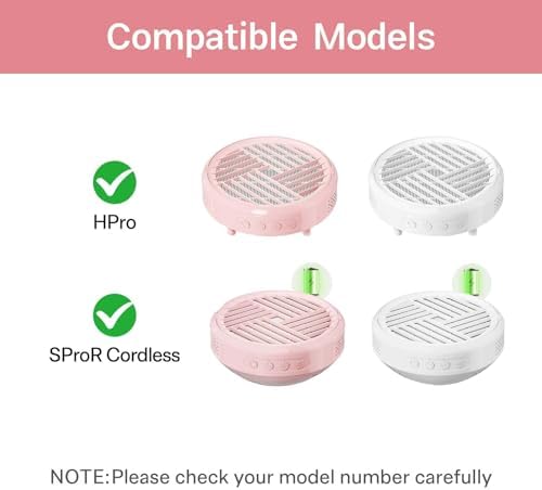 6 Pack Nail Dust Collector Filters Compatible with MelodySusie Nail Dust Collectors, Replacement Filter for Models HPro/SProR.