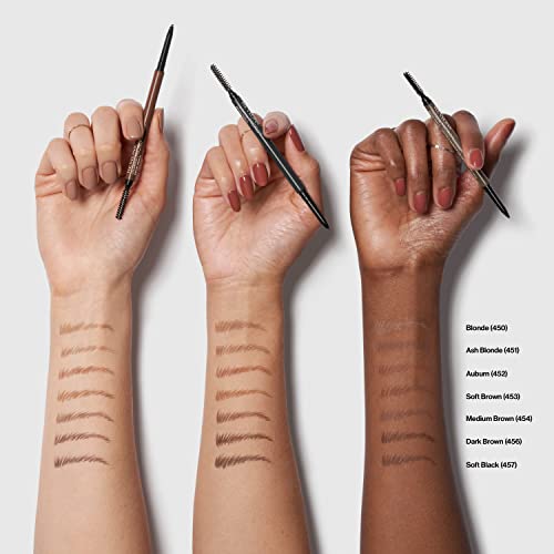 Revlon ColorStay Micro Eyebrow Pencil with Built In Spoolie Brush, Infused with Argan and Marula Oil, Waterproof, Smudgeproof, 454 Medium Brown, 0.003 oz