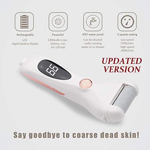 Callus Remover for Feet Shaver Rechargeable Electric Foot File Pedicure Tools for Feet Professional Callous Shaver Waterproof Pedicure kit for Cracked Heels and Dead Skin