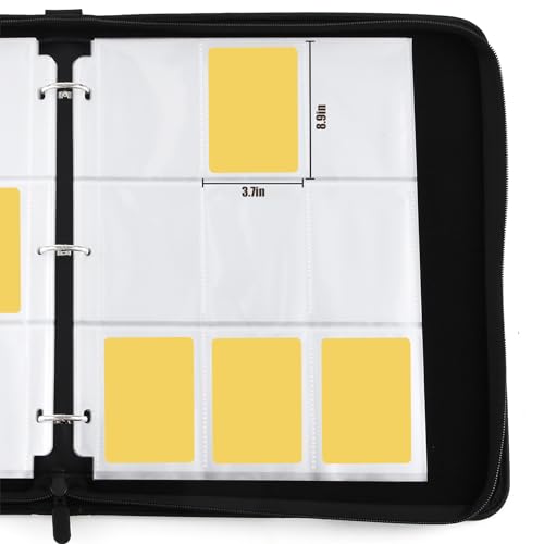 Card Binder 4-Pocket, 440 Pockets Card Holder Album with 55 Sleeves Red