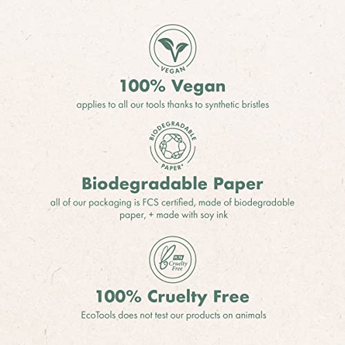 EcoTools Exfoliating Body Buffer, for Body Cleansing, Designed with Strap, Sustainable and Vegan Body Scrubber, 4 Count (Pack of 1)