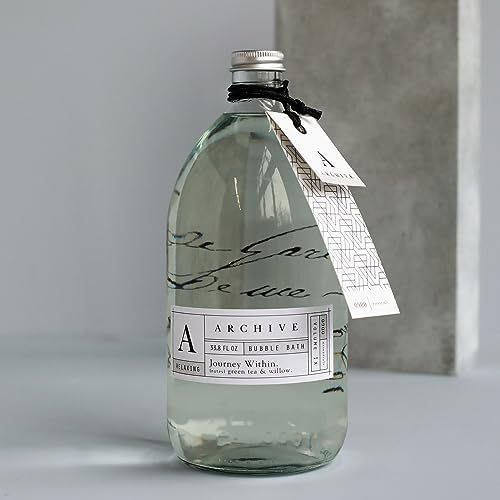Archive Journey Within Bubble Bath for Adults, 33.8 fl. oz. – Green Tea & Willow Fragrance – Blend of Natural Oils, Refine Bath Bubbles for Women or Men, Adult Bubble Bath