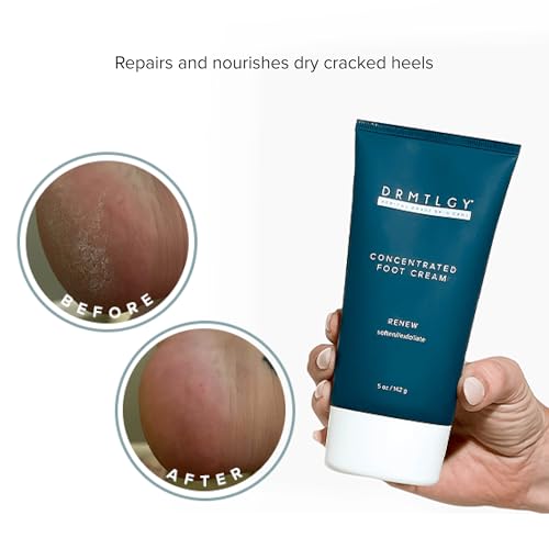 DRMTLGY Concentrated Foot Cream for Dry Cracked Heels - Heel Cream & Foot Lotion for Dry Cracked Feet -Dry Feet Treatment for Women & Men